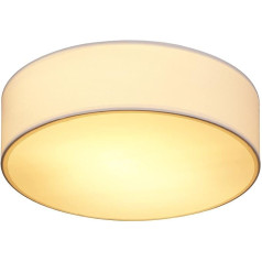 Monzana griestu lampa 40 W apaļa 38 cm audums 2 spuldzes E27 moderna dzīvojamā istaba guļamistaba griestu gaismas audums griesti gaismas balts