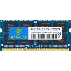 Rasalas 8GB 2RX8 PC3L-12800S DDR3 1600mhz klēpjdatora atmiņa PC3L-12800s 2Rx8 PC3-12800S 8GB 1.35V 204-Pin CL11 Dual Rank Ram klēpjdatora mikroshēmas