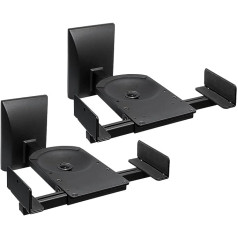 Mywall HB5L HB 5L Speaker Wall Mount Adjustable without Tools Tilt+Swivel 25kg Black 1 Pair