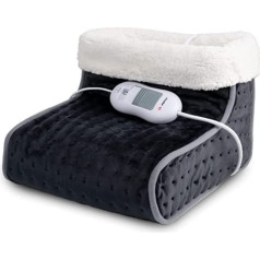 Alpina Electric Foot Warmer with Washable Inner Lining, Heat Setting via Remote Control, 3 Heat Settings Selectable