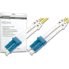 Digitus Patchcord viena režīma 09/125 os2 LC-LC dupleksam 2 m dzeltens