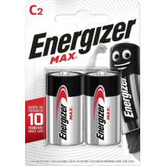 Energizer max c lr14 akumulators. 2 gab.eko iepakojums