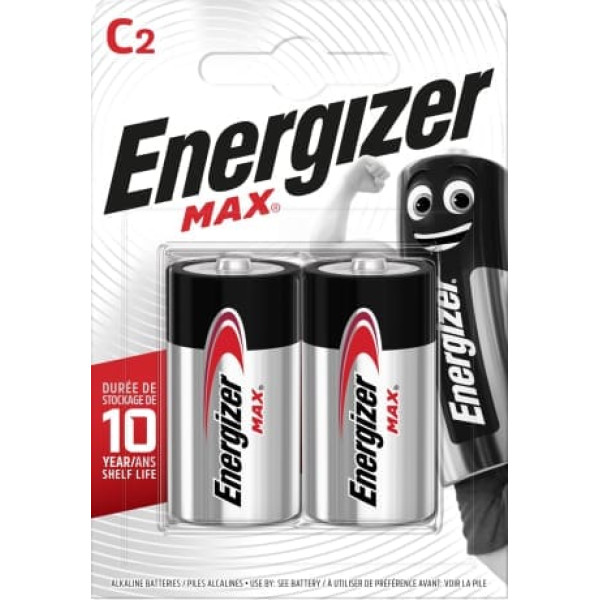 Energizer max c lr14 akumulators. 2 gab.eko iepakojums