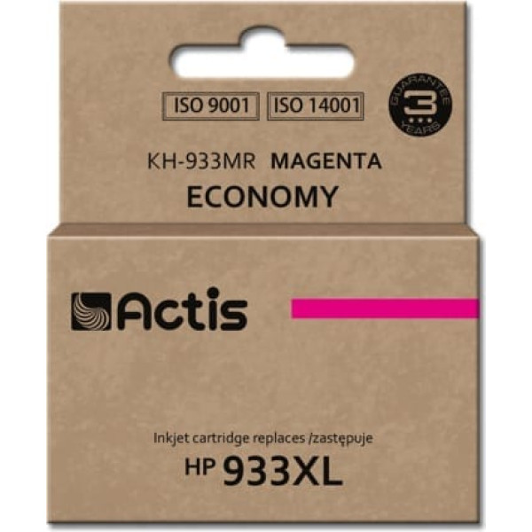 Actis kh-933mr tinte (rezerves hp 933xl cn055ae; standarta; 13 ml; sarkana)