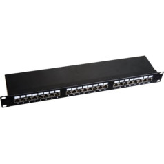 Q-lantec Patchpanel stp cat.6 19 inch 1u 24xrj45 lsa