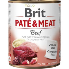 Brit paté & meat with beef for dogs 800g