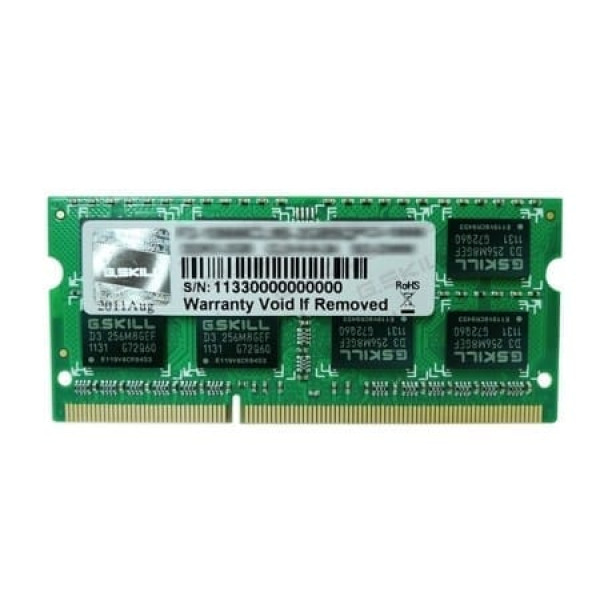 g.skill so-dimm ddr3 4gb 1600mhz 1.5v f3-12800cl11s-4gbsq