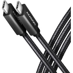 Action Bucm32-cm20ab USB-C - USB-C 3.2 Gen 2 Cable, 2m, PD 100W, 5A, 4K HD, Aluminum, Braided, Black