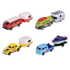 Volkswagen majorette transportlīdzeklis ar 4 veidu piekabi