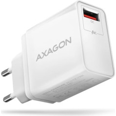 Action Acu-qc19w Qc 19w sienas lādētājs, 1x usb-a ports, qc3.afc/fcp/smart, balts