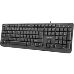 Natec Tastatūra forele slim 1,8 m melns usb