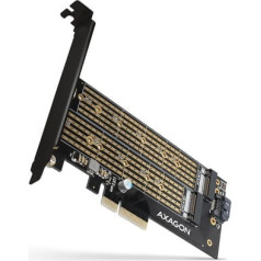 Action Internal adapter pcem2-d, pcie x4, 1x m.2 nvme m-key + 1x sata b-key slot, sp & lp