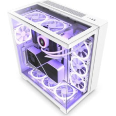 Nzxt H9 elites futrālis ar baltu logu