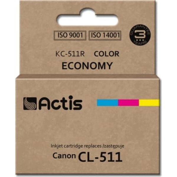 Actis kc-511r tinte (maiņas canon cl-511; standarta; 12 ml; krāsa)