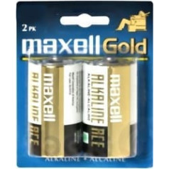 Maxell Alkaline LR14 Battery, Pack of 2