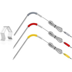 3 komplektu grila zondes nomaiņa Weber iGrill 2 iGrill Mini iGrill 3 ar 4 zondes spaiļu turētājiem Weber igrill rezerves zondes temperatūras zonde