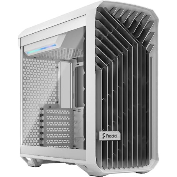 Fractal Design Torrent kompakts balts datora korpuss TG rūdīts stikls caurspīdīgs FD-C-TOR1C-03 balts rūdīts stikls