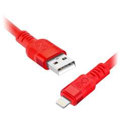 Orno USB-A kabelis - Lightning eXc WHIPPY Pro, 2M, 12W, ātra uzlāde, neona mix krāsa