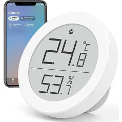 Qingping termometra higrometra sensors darbojas ar HomeKit (darbojas tikai ar iOS), izmantojot Thread vai Bluetooth, bezvadu iekštelpu temperatūras un mitruma monitoru ar e-tintes displeju