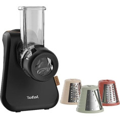 Tefal MB77EN Eco Respect Grater | 200W Motor | 3 Different Cone Attachments | Eco Design | 9% Recycled Plastic | Black