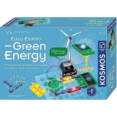 KOSMOS 620684 Easy Electric Green Energy, ietaupiet un ievietojiet atjaunojamo enerģiju, Amazon Exclusive, eksperimentu kaste bērniem no 8 līdz 12 gadiem līdz enerģijas ražošanai