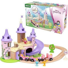 BRIO Disney Princess 33312 Dream Castle dzelzceļa komplekts — pasaku papildinājums, koka dzelzceļš — ieteicams no 3 gadiem