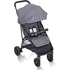 Graco Breaze Lite Buggy viegls bagijs ar regulējamu atzveltni un atzveltni, mazs salokāms bērnu ratiņu ceļojumu bagijs ar lietus pārsegu no dzimšanas līdz 15 kg, pelēks, piemērots man