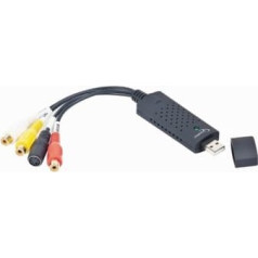 Gembird uvg-002 adapteris (usb m - rca, s-video f; 0,50 m; melns)