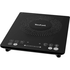 Tefal IH2108 ikdienas plānā indukcijas plīts virsma 300 - 2100 vati 6 gatavošanas programmas digitālā displeja taimeris melns