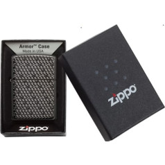 Zippo Lighter 49021 Armor™ Black Ice® Hexagon design