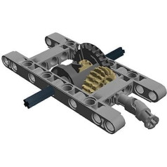 LEGO Technic ierāmēta diferenciāļa pārnesumu komplekta komplekta šasijas daļa, kāpurķēžu Unimog automašīnu kravas automašīnas savienojuma ass rāmja pacelšanas svira, 10 dab.