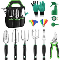 Anykuu Garden Tool Set 43 Pieces Garden Tools Tool Bag Garden Planting Portable Garden Tool Set Aluminum Alloy