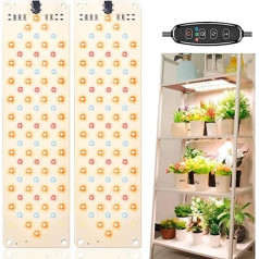 EWITTTI Plant Lamp LED, Plant Light, 158 LEDs, Plant Light, Grow Light, Full Spectrum for Indoor Plants with Timer, 10 Types of Brightness (2 Pieces)