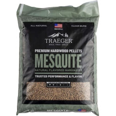 Traeger Nav norādīts, cietkoksnes granulas Mesquite 9 kg kūpināšanas skaidas