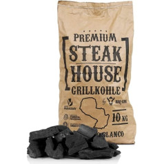 BBQ-Toro Premium Steak House bārbekjū kokogles | 10 kg | Querbracho Blanco kokogles | Ogles restorāna kvalitātē | Steakhouse kokogles