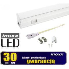 Nvox T5 120cm 18w LED lineārā dienasgaismas spuldze ieslēgta/izslēgta silta 3000k uz virsmas uzstādīta lampa, kas integrēta gaismeklī