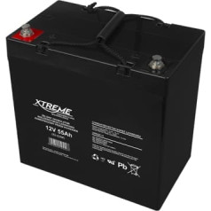 Gēla akumulators 12v 55ah xtreme