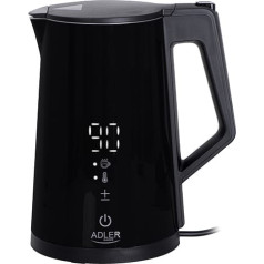 Adler AD 1345 melna Elektriskā tējkanna ar regulējamu temperatūru 1,7l strix