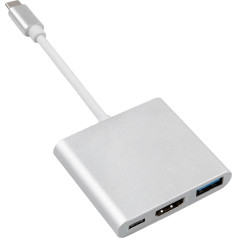 MCTV-840 52385 Adapter USB-C - HDMI / USB 3.0 / USB-C metalowa obudowa 4K