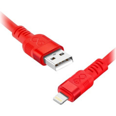 Orno USB-A kabelis - Lightning eXc WHIPPY Pro, 2M, 12W, ātra uzlāde, neona mix krāsa