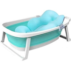 Babify Lagoon salokāma bērnu vanna ar spilvenu, kompakti salokāmu - spilvens iekļauts