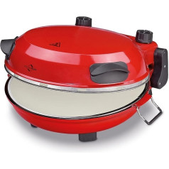 Küchenprofi Napoli pizza maker, with pizza stone, for diameter 31 cm pizzas in 4 minutes, 1200 watts, continuous temperature setting, up to 400 °C, top and bottom heat separately, electric pizza oven