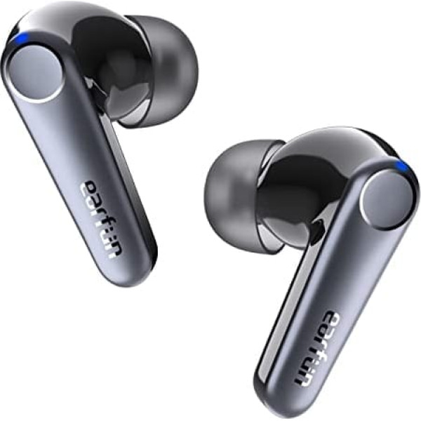 EarFun Air Pro 3 Bluetooth 5.3 ievietojamas austiņas, HiFi skaņa ar Qualcomm aptX Adaptive, LE Audio, 43 dB hibrīda aktīvā trokšņu slāpēšana, 6 mikrofoni CVC 8.0 zvani, daudzpunktu, 45h akumulators, lietotņu vadība