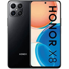 Honor X8 viedtālrunis, 6+128 GB mobilais tālrunis, 6,7 collu LCD displejs ar 90 Hz, profesionāla kamera ar 64 MP, 4000 mAh akumulators, ātra uzlāde, NFC dubultā SIM karte, GMS