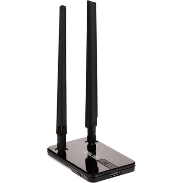 ASUS USB-AC58 Wireless-AC1300 divjoslu USB adapteris (USB 3.0, divas noņemamas antenas, USB pagarinātāja kabelis, viegli iestatāms, izmantojot WPS pogu)