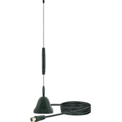 SCHWAIGER -20303- Iekšējā DVBT-2 antena ar pastiprinātāju / pasīvā stieņa antena maksimālam signāla stiprumam / integrēts LTE griezuma filtrs / DVB-T, DAB+ un FM uztvērējam / savienojums ar DVBT-2 uztvērēju un attālo serveri