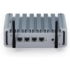 Mini PC 4 bez ventilatora 2,5 Gbe LAN, mikro ugunsmūra ierīce, Celeron J4125, 8 GB DDR4 RAM 128 GB mSATA SSD, HD-MI, VGA, i225 NIC, USB3.0, WiFi, mazs dators, AES-NI, PXE, Pf-Sense aparatūra , VPN maršrutētājs