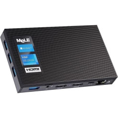 MeLE Quieter3Q Lüfterloser Mini PC Windows 11 pro Celeron N5105 16GB 512GB, portatīvais galddators HDMI Wifi6 Gigabit Ethernet, Micro PC Unlock Bios automātiskā ieslēgšana, SSD PXE uz astrofotogrāfiju Telefotografie