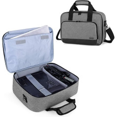 Luxja Projector Case Compatible with Acer, BenQ, Epson, Optoma and Viewsonic Projector Bag with Protective Case for Laptop, 39.4 cm x 28 cm x 13.5 cm, Grey