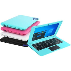 Bigmac Windows 10 Computer Laptop Mini 10.1 Inch 32 GB Ultra Thin and Lightweight Netbook Intel Quad Core CPU PC HDMI WiFi USB Netflix YouTube (Blue)